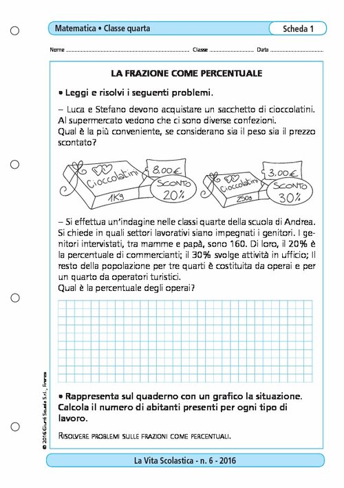 La frazione come percentuale | Giunti Scuola La frazione come percentuale | Giunti Scuola