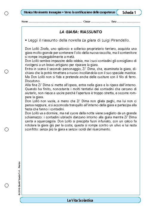 La Giara: riassunto | Giunti Scuola La Giara: riassunto | Giunti Scuola