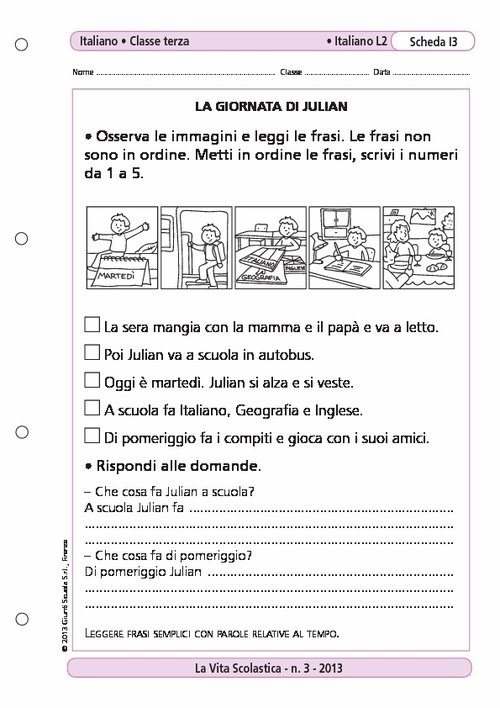 La giornata di Julian | Giunti Scuola La giornata di Julian | Giunti Scuola