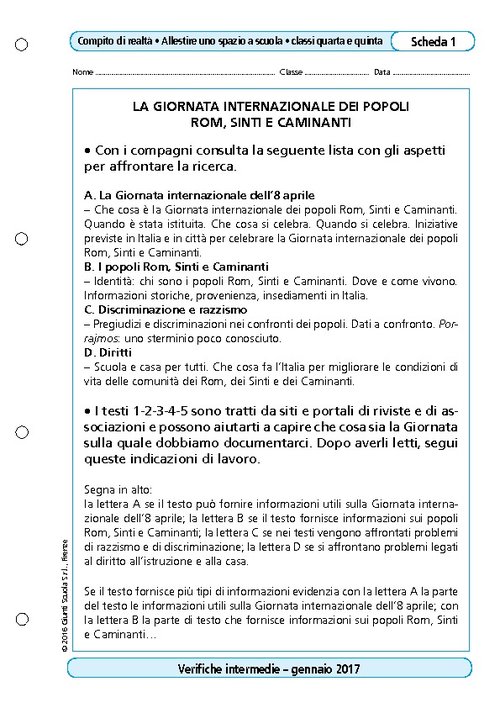 La giornata internazionale dei popoli Rom, Sinti e Caminanti | Giunti Scuola