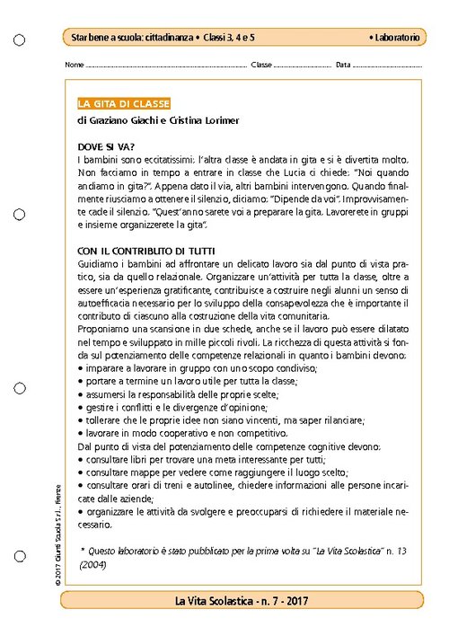 La gita di classe | Giunti Scuola La gita di classe | Giunti Scuola
