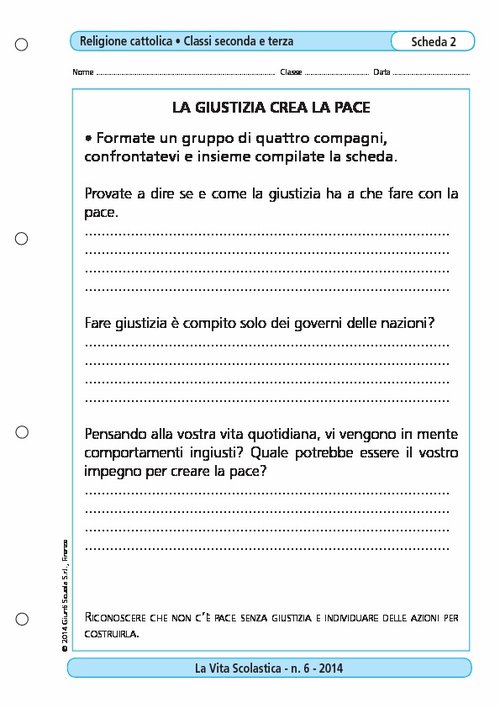 La giustizia crea la pace | Giunti Scuola La giustizia crea la pace | Giunti Scuola