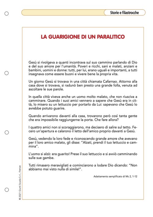 La guarigione di un paralitico | Giunti Scuola La guarigione di un paralitico | Giunti Scuola
