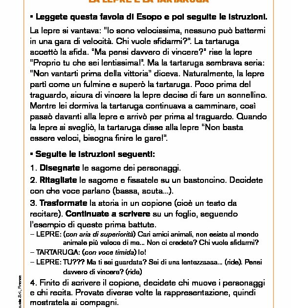 La lepre e la tartaruga Giunti Scuola