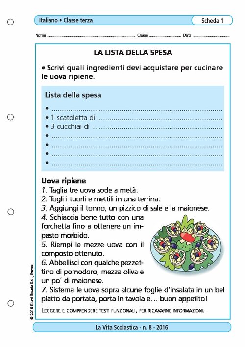La lista della spesa | Giunti Scuola La lista della spesa | Giunti Scuola