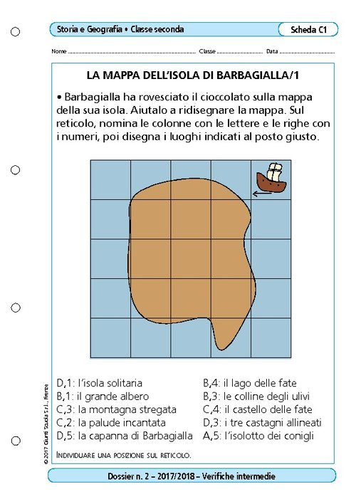 La mappa dell'isola di Barbagialla/1 | Giunti Scuola