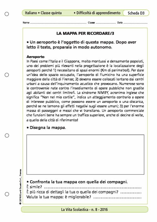 La mappa per ricordare/3 | Giunti Scuola