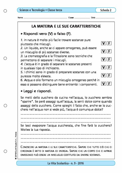 La materia e le sue caratteristiche | Giunti Scuola