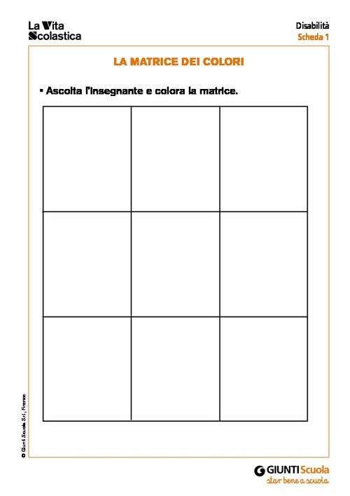 La matrice dei colori | Giunti Scuola
