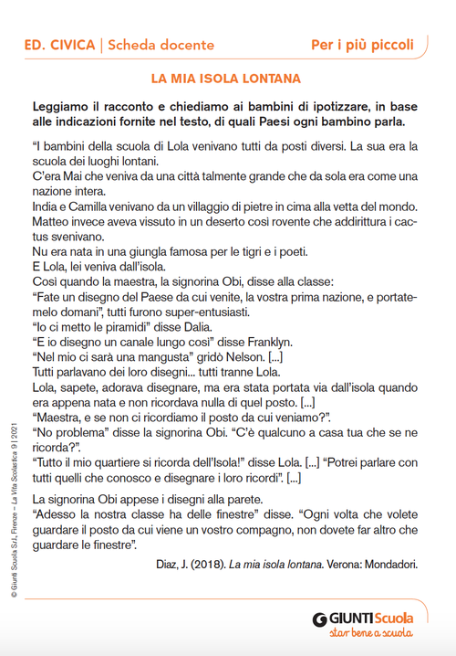 La mia isola lontana | Giunti Scuola La mia isola lontana | Giunti Scuola