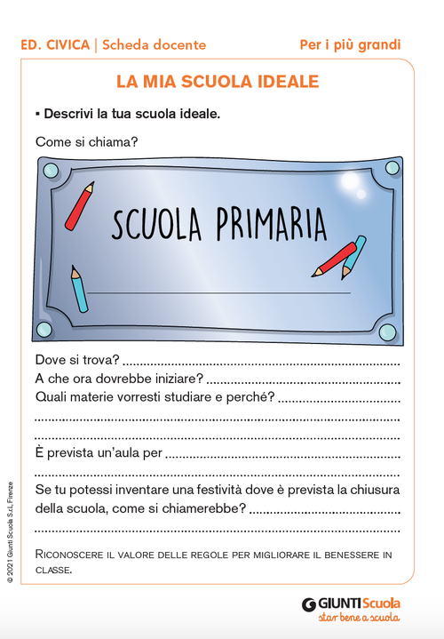 La mia scuola ideale | Giunti Scuola La mia scuola ideale | Giunti Scuola