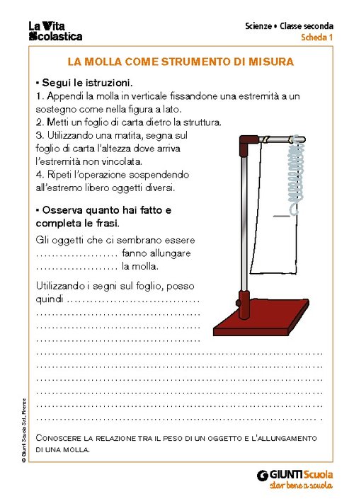 La molla come strumento di misura | Giunti Scuola