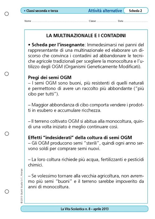 La multinazionale e i contadini | Giunti Scuola La multinazionale e i contadini | Giunti Scuola
