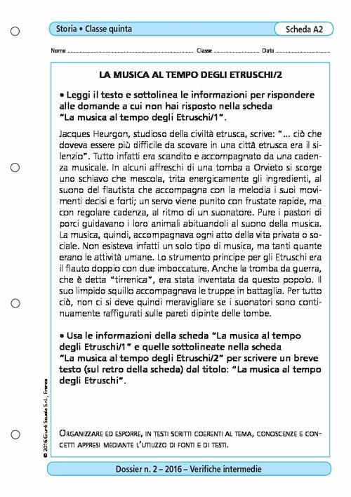 La musica al tempo degli Etruschi/2 | Giunti Scuola La musica al tempo degli Etruschi/2 | Giunti Scuola