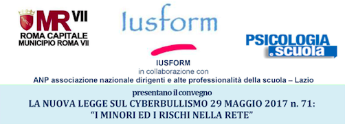 La nuova legge sul cyberbullismo 29 maggio 2017 n. 71 "i minori ed i rischi nella rete": il Convegno del 23 giugno a Roma | Giunti Scuola La nuova legge sul cyberbullismo 29 maggio 2017 n. 71 "i minori ed i rischi nella rete": il Convegno del 23 giugno a Roma | Giunti Scuola