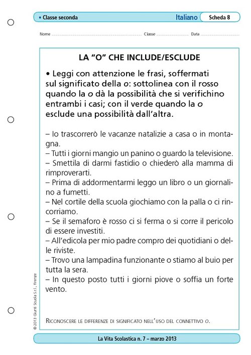 La "O" che include/esclude | Giunti Scuola La "O" che include/esclude | Giunti Scuola