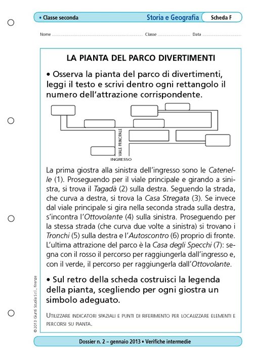 La pianta del parco divertimenti | Giunti Scuola La pianta del parco divertimenti | Giunti Scuola