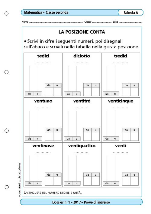 La posizione conta | Giunti Scuola La posizione conta | Giunti Scuola