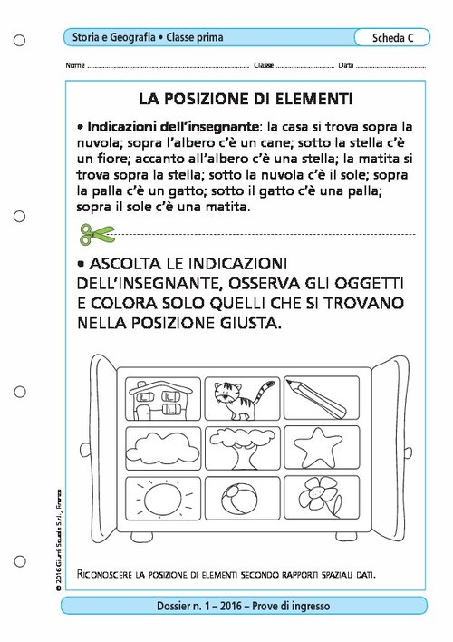 La posizione di elementi | Giunti Scuola La posizione di elementi | Giunti Scuola