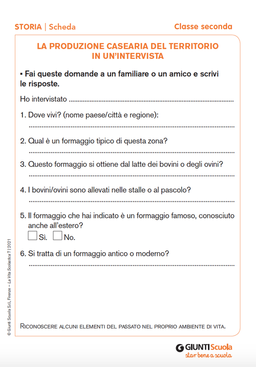 La produzione casearia del territorio in un'intervista | Giunti Scuola La produzione casearia del territorio in un'intervista | Giunti Scuola