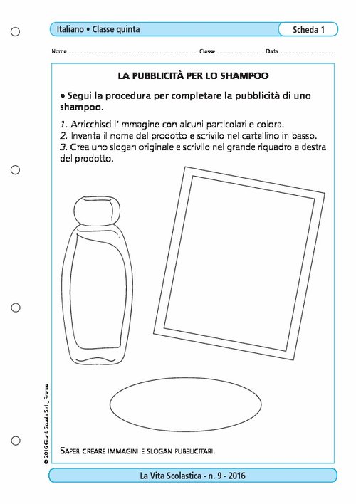 La pubblicità per lo shampoo | Giunti Scuola La pubblicità per lo shampoo | Giunti Scuola