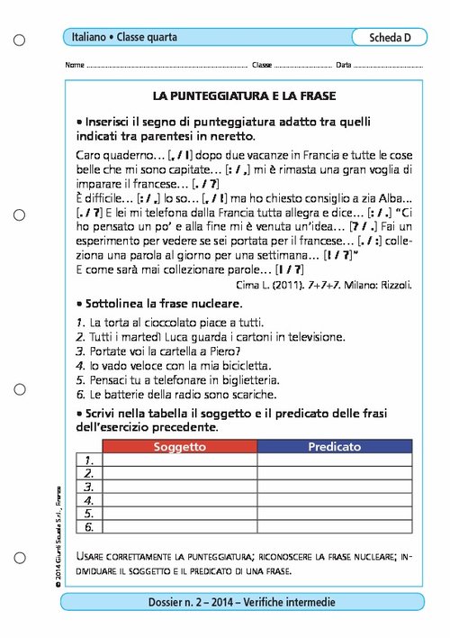 La punteggiatura e la frase | Giunti Scuola La punteggiatura e la frase | Giunti Scuola