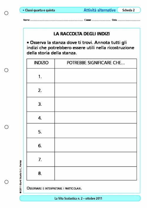 La raccolta degli indizi | Giunti Scuola La raccolta degli indizi | Giunti Scuola