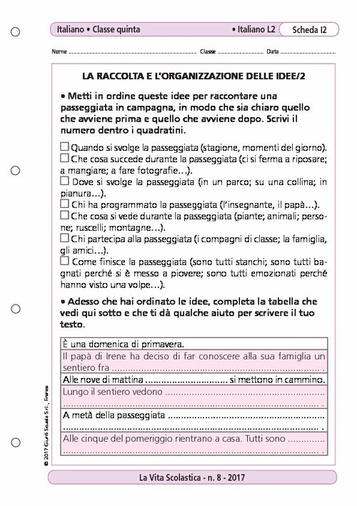 La raccolta e l'organizzazione delle idee/2 | Giunti Scuola La raccolta e l'organizzazione delle idee/2 | Giunti Scuola