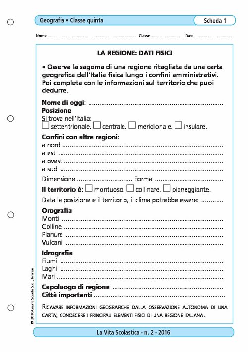 La regione: dati fisici | Giunti Scuola La regione: dati fisici | Giunti Scuola