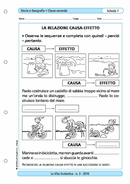 La relazione causa-effetto | Giunti Scuola La relazione causa-effetto | Giunti Scuola