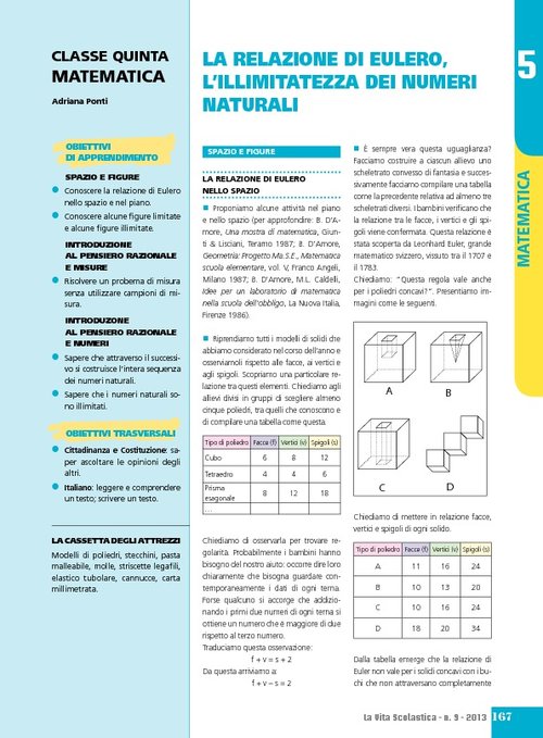 La relazione di Eulero, l'illimitatezza dei numeri naturali | Giunti Scuola La relazione di Eulero, l'illimitatezza dei numeri naturali | Giunti Scuola