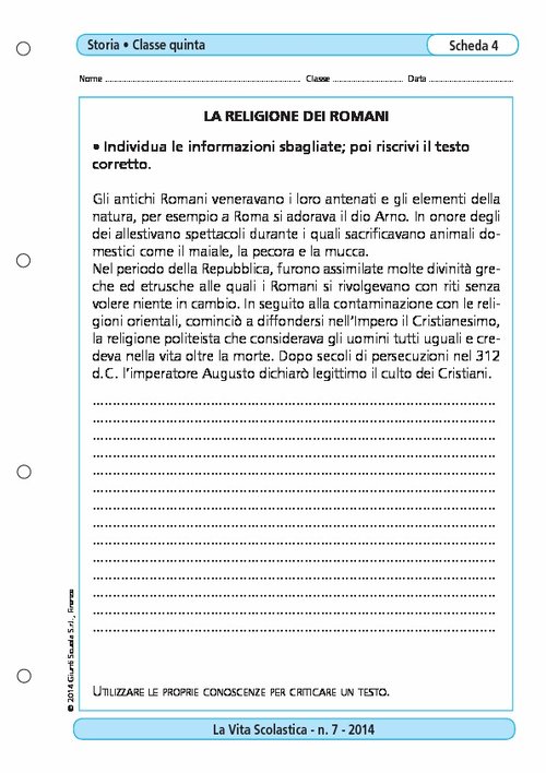 La religione dei Romani | Giunti Scuola La religione dei Romani | Giunti Scuola