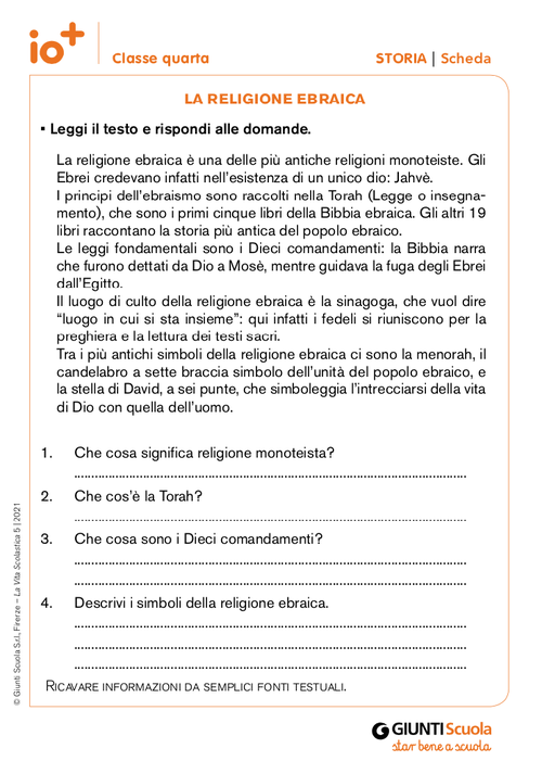 La religione ebraica | Giunti Scuola La religione ebraica | Giunti Scuola