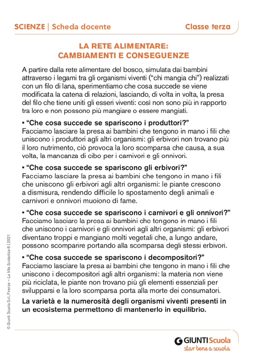 La rete alimentare: cambiamenti e conseguenze | Giunti Scuola La rete alimentare: cambiamenti e conseguenze | Giunti Scuola