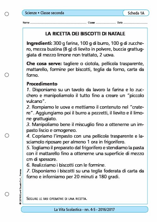 La ricetta dei biscotti di Natale | Giunti Scuola La ricetta dei biscotti di Natale | Giunti Scuola