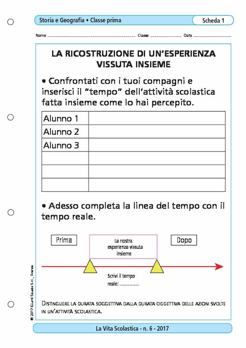 La ricostruzione di un'esperienza vissuta insieme | Giunti Scuola La ricostruzione di un'esperienza vissuta insieme | Giunti Scuola