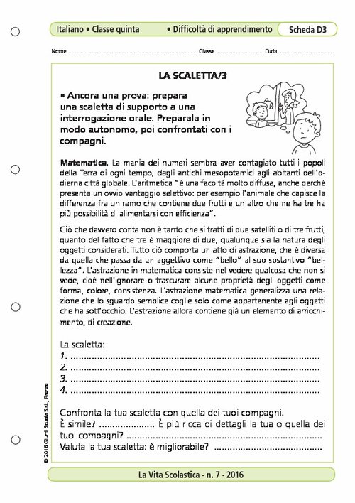 La scaletta/3 | Giunti Scuola