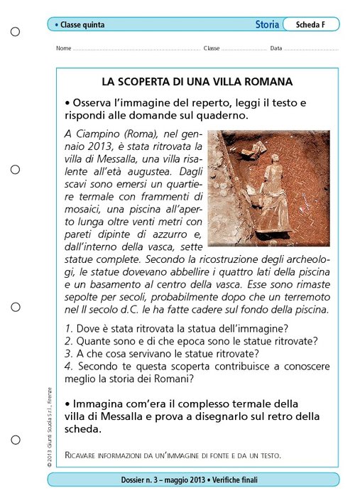 La scoperta di una villa romana | Giunti Scuola La scoperta di una villa romana | Giunti Scuola