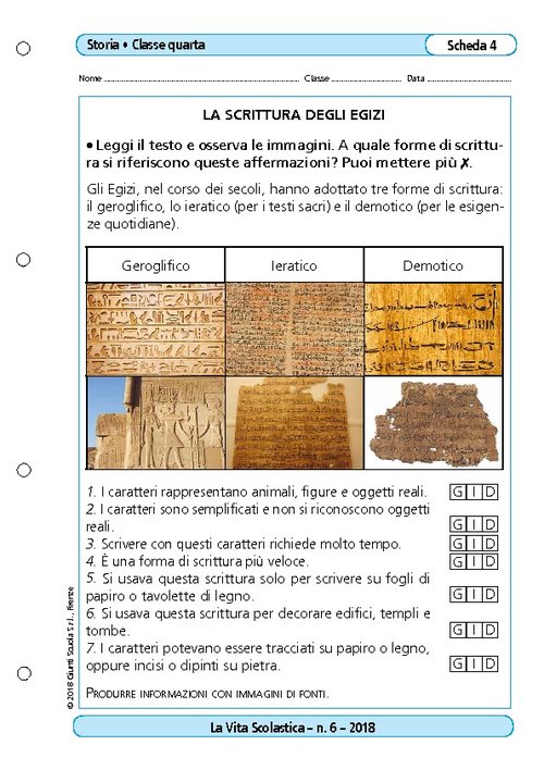 La scrittura degli Egizi | Giunti Scuola La scrittura degli Egizi | Giunti Scuola