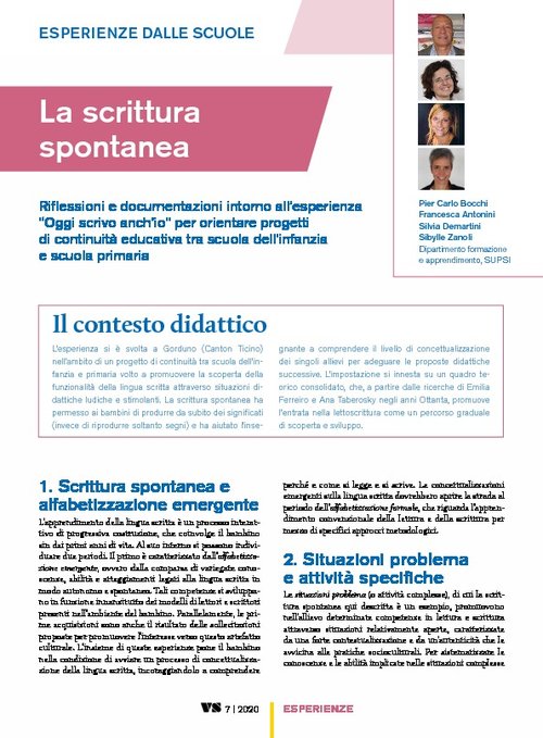La scrittura spontanea | Giunti Scuola La scrittura spontanea | Giunti Scuola