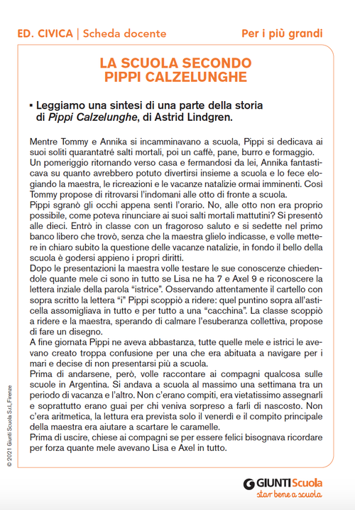 La scuola secondo Pippi Calzelunghe | Giunti Scuola