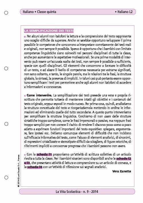 La semplificazione dei testi | Giunti Scuola La semplificazione dei testi | Giunti Scuola