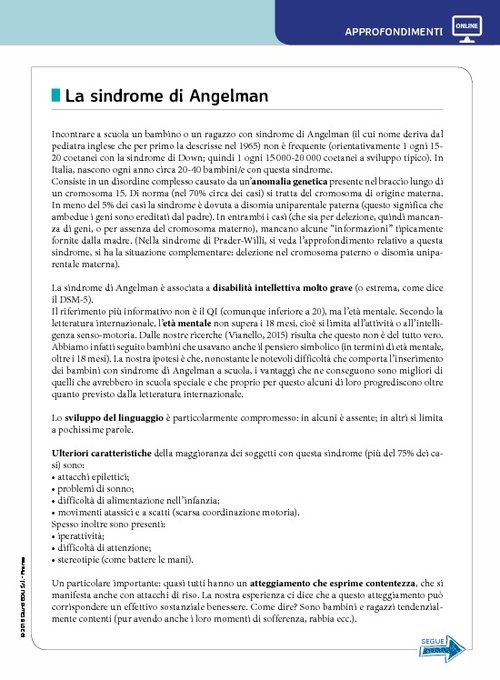 La sindrome di Angelman | Giunti Scuola La sindrome di Angelman | Giunti Scuola