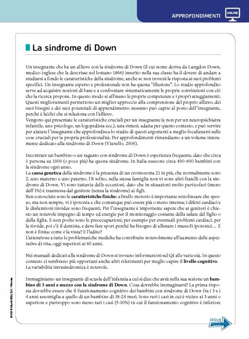 La sindrome di Down | Giunti Scuola La sindrome di Down | Giunti Scuola