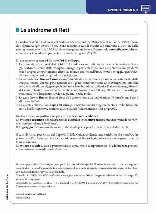 La sindrome di Rett | Giunti Scuola