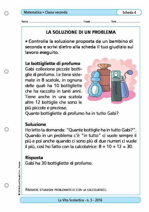 La soluzione di un problema | Giunti Scuola La soluzione di un problema | Giunti Scuola