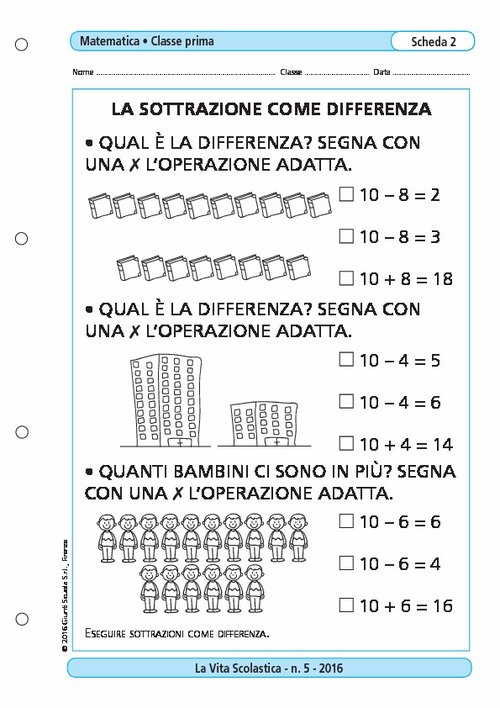 La sottrazione come differenza | Giunti Scuola La sottrazione come differenza | Giunti Scuola