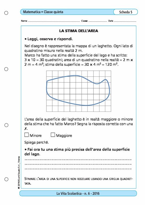 La stima dell'area | Giunti Scuola La stima dell'area | Giunti Scuola