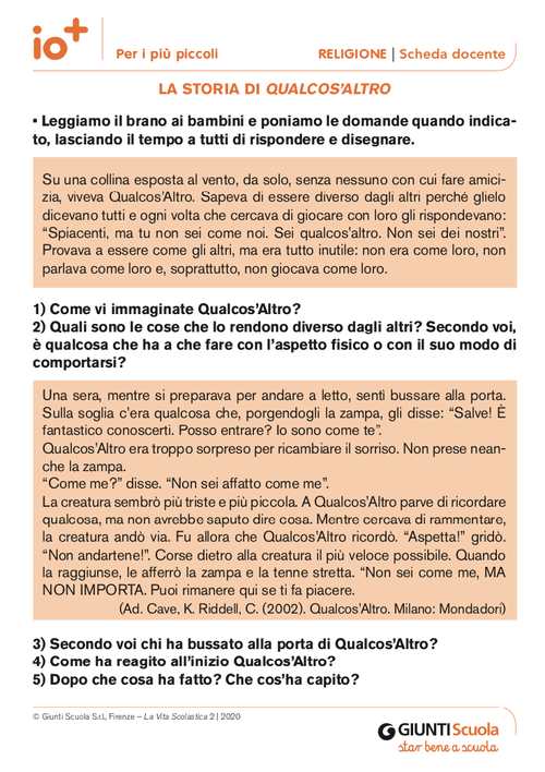 La storia di Qualcos'Altro | Giunti Scuola La storia di Qualcos'Altro | Giunti Scuola