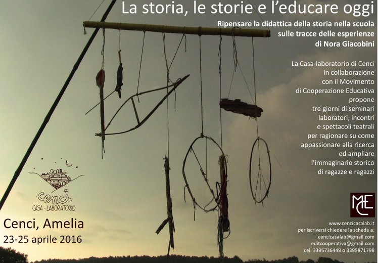 La storia, le storie e l’educare oggi: dal 23 al 25 aprile incontri di formazione per insegnanti alla casa-laboratorio di Cenci | Giunti Scuola La storia, le storie e l’educare oggi: dal 23 al 25 aprile incontri di formazione per insegnanti alla casa-laboratorio di Cenci | Giunti Scuola